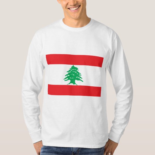 Libanesische Flagge (Libanon-Flagge) T-Shirt (Vorderseite)
