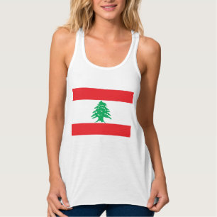 Libanesische Flagge (Libanon-Flagge) Tank Top