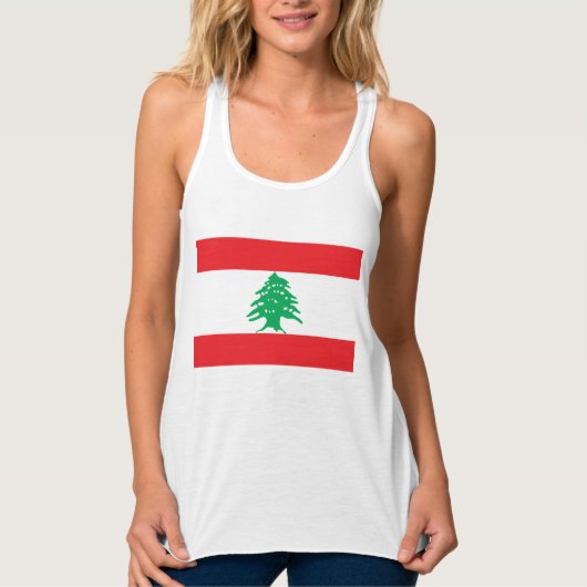 Libanesische Flagge (Libanon-Flagge) Tank Top (Vorderseite)