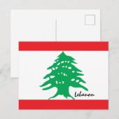 Libanesische Flagge & Naher Osten - Mode-/Sportfan Postkarte (Vorne/Hinten)