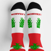 Libanesische Flagge Patriotisch, Nachhaltiger Liba Socken (Oben)