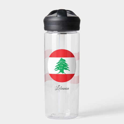 Libanesische Flagge, Patriotischer Libanon Trinkflasche (Vorderseite)