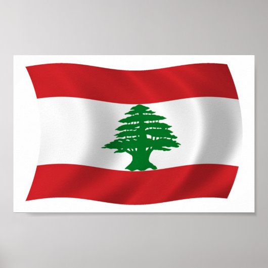 libanesische Flagge Poster drucken (Vorne)
