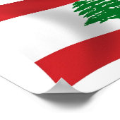 libanesische Flagge Poster drucken (Ecke)