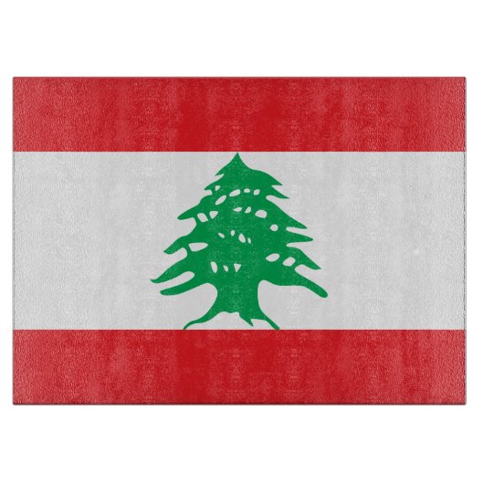 libanesische Flagge Schneidebrett (Vorderseite)