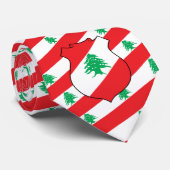 Libanesische Flagge und libanesische Wappen, Flagg Krawatte (Gerollt)