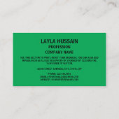 Libanesische Flagge und libanesische Wappen, Flagg Visitenkarte (Rückseite)