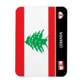 Libanesische Flagge und Libanon - Land - Reise / L Magnet (Vertikal)