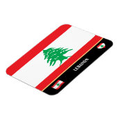 Libanesische Flagge und Libanon - Land - Reise / L Magnet (Linke Seite)
