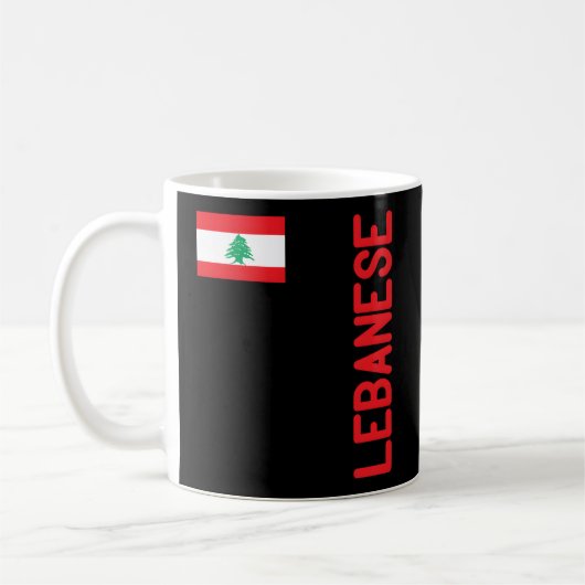 Libanesische Flagge und Libanon-Wurzeln Kaffeetasse (Links)