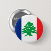 Libanesische Franzosen, der Libanon Button (Vorne & Hinten)