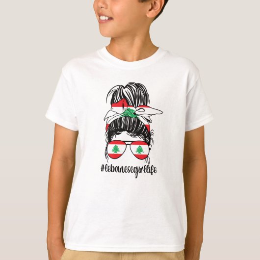 Libanesische Girl-Libanon-Fahne libanesische Roots T-Shirt (Vorderseite)