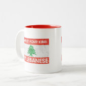 Libanesische Identität, Wetten Sie Ihr Kibbi Ich b Zweifarbige Tasse (Vorderseite Links)