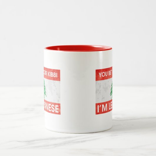 Libanesische Identität, Wetten Sie Ihr Kibbi Ich b Zweifarbige Tasse (Mittel)