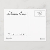 libanesische Küste Postkarte (Rückseite)