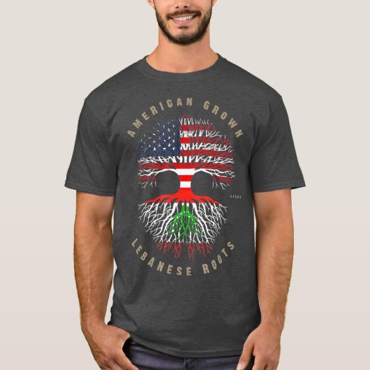 Libanesische Roots-Flagge T-Shirt (Vorderseite)