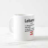 Libanesische Roots Libanon Flagge Libanon Kaffeetasse (Vorderseite Links)