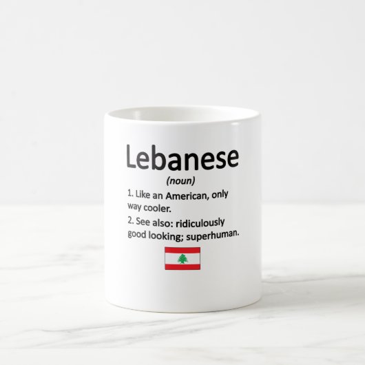 Libanesische Roots Libanon Flagge Libanon Kaffeetasse (Mittel)