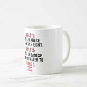 Libanesische Roots Libanon Flagge Libanon Kaffeetasse (VorderseiteRechts)