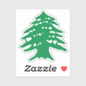 Libanesischer Zedernbaum Sehr libanesischer Libano Aufkleber (Blatt)