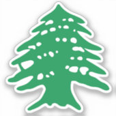 Libanesischer Zedernbaum Sehr libanesischer Libano Aufkleber (Vorderseite)
