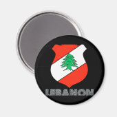 libanesisches Emblem Magnet (Vorderseite/Rückseite)