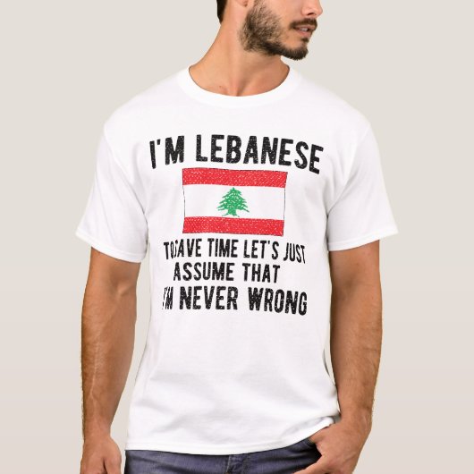 Libanesisches Kulturerbe Libanon Roots Libanesisch T-Shirt (Vorderseite)