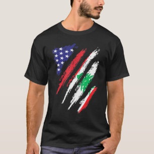 Libanon American Grown Flag USA Patriot Heritage T-Shirt