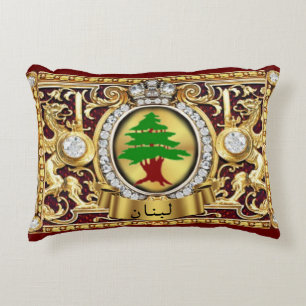 Libanon (arabische Beschriftung) Akzent-Geschenkki Dekokissen