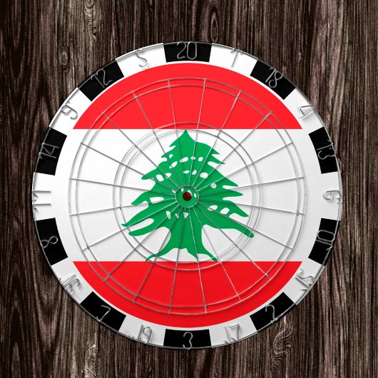 Libanon - Dartboard & Libanon - Flagge / Spielbret Dartscheibe