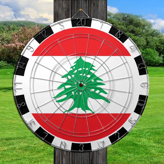 Libanon - Dartboard & Libanon - Flagge / Spielbret Dartscheibe