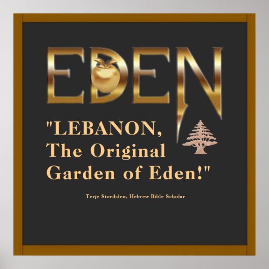 "Libanon, Der ursprüngliche Garten Eden" T - Shirt Poster (Vorne)