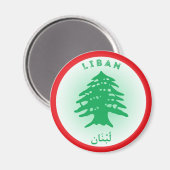 Libanon-Erbe-Emblem Magnet (Vorderseite/Rückseite)