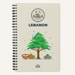 Libanon-Erbe & Zedernbaum-Fotoarchiv Notizblock