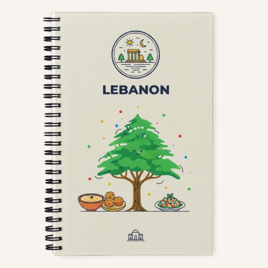 Libanon-Erbe & Zedernbaum-Fotoarchiv Notizblock (Vorderseite)