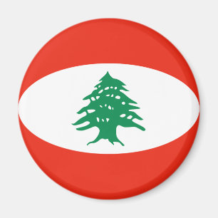 Libanon Fischaugen-Flagge-Magnet Magnet