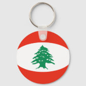 Libanon Fisheye Flag Schlüsselanhänger (Vorderseite)