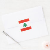 Libanon-Flag-Aufkleber Quadratischer Aufkleber (Umschlag)