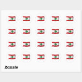 Libanon-Flag-Aufkleber Runder Aufkleber (Blatt)