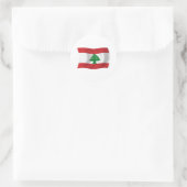 Libanon-Flag-Aufkleber Runder Aufkleber (Tasche)