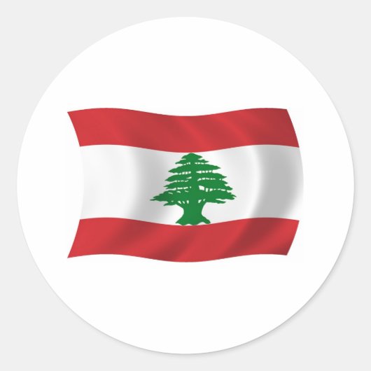 Libanon-Flag-Aufkleber Runder Aufkleber (Vorderseite)