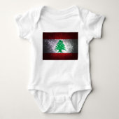 Libanon Flag Feuerwerk Baby Strampler (Vorderseite)