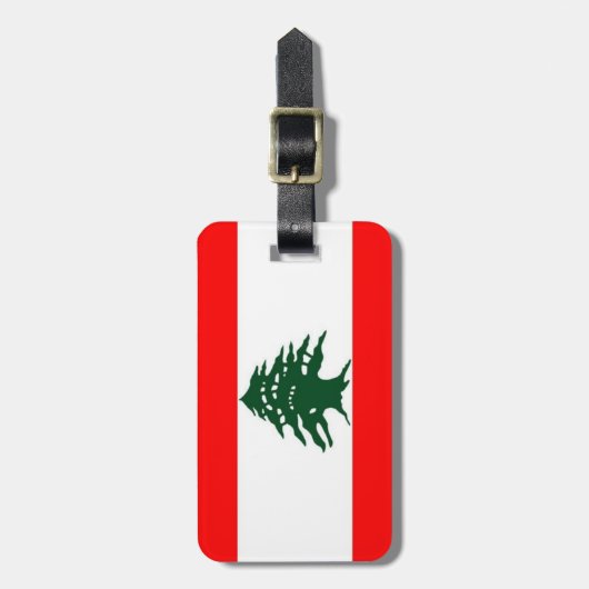 Libanon Flag-Gepäckmarke Gepäckanhänger (Vorderseite vertikal)