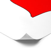 Libanon Flag Karte Poster (Ecke)