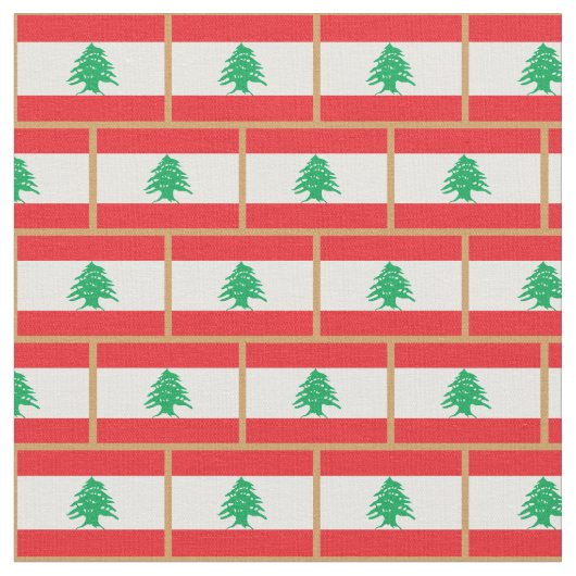 Libanon Flag & Libanon Modefabrik / Sport Stoff (Nahaufnahme)