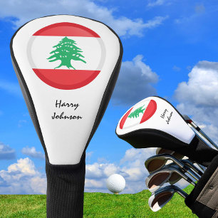Libanon Flag & Mit Monogramm Golf Clubs Covers Headcover