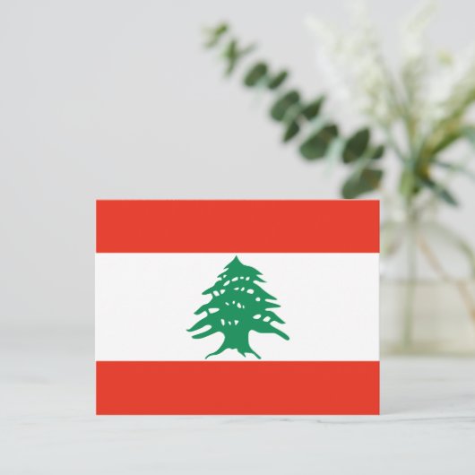 Libanon Flag Postkarte (Stehend Vorderseite)