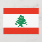 Libanon Flag Postkarte (Vorderseite)