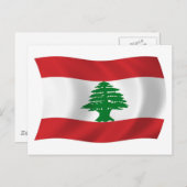Libanon Flag Postkarte (Vorne/Hinten)