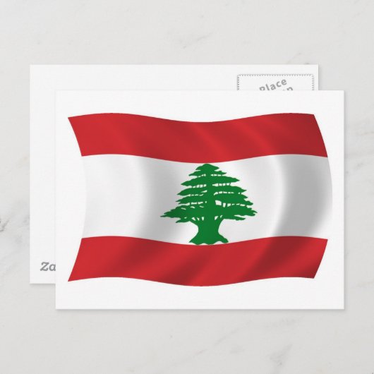 Libanon Flag Postkarte (Vorne/Hinten)